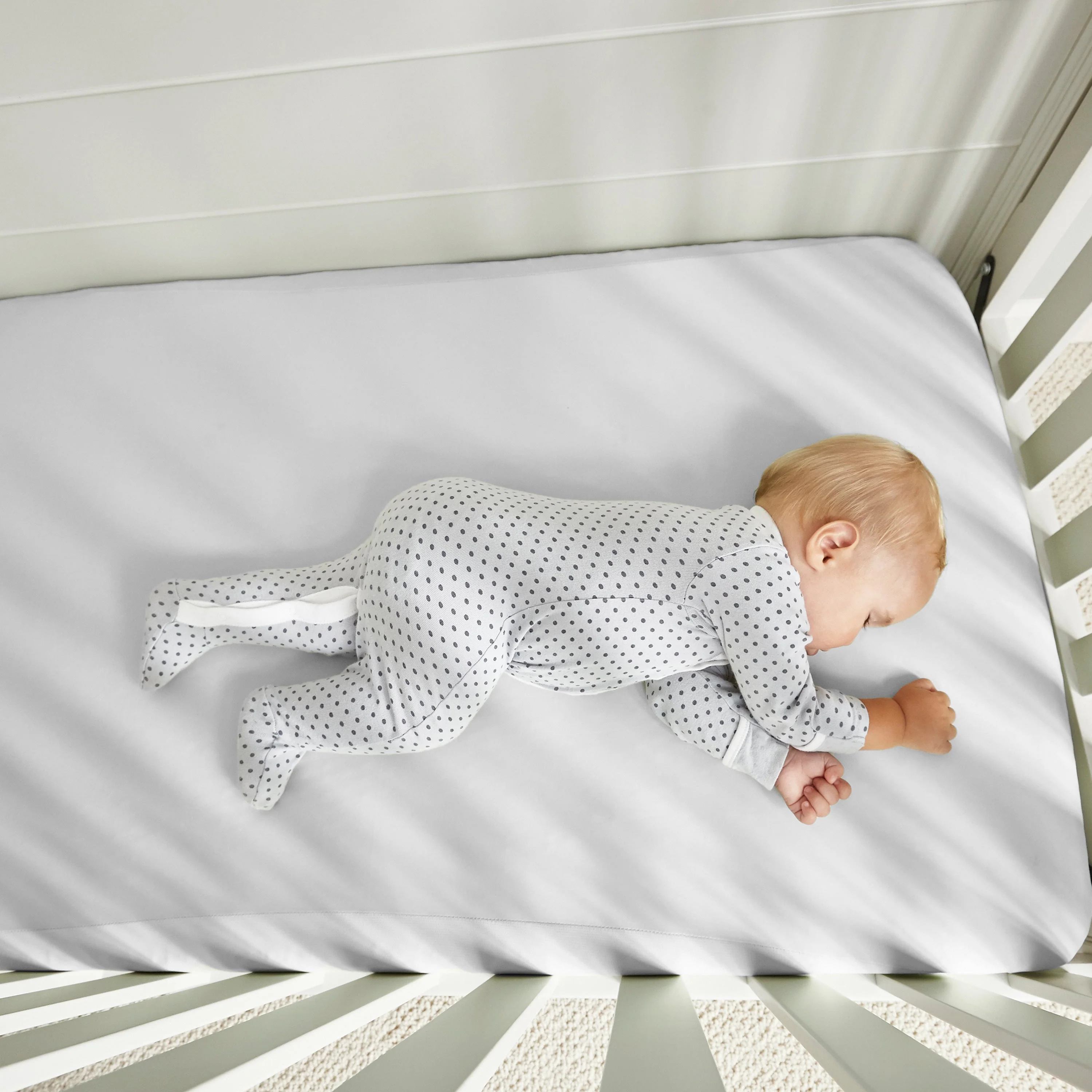 BedGear Dri-Tec Crib Sheet, Bright White - Image 4