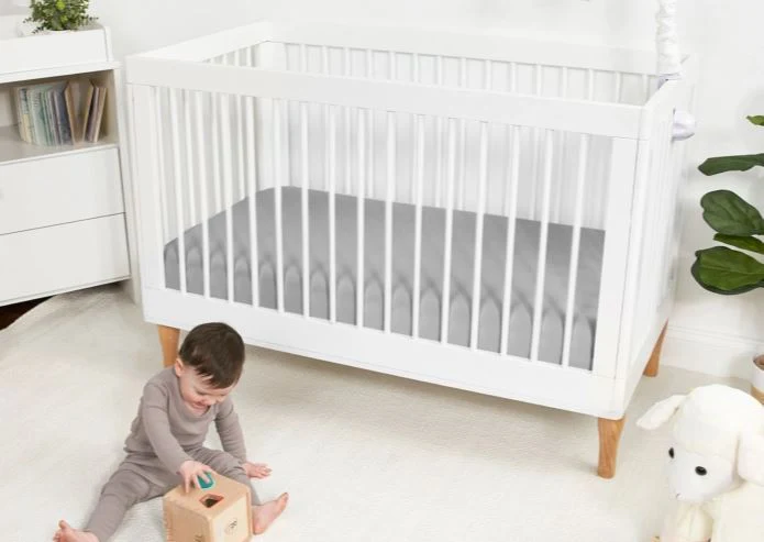 BedGear Dri-Tec Crib Sheet, Light Grey - Image 2