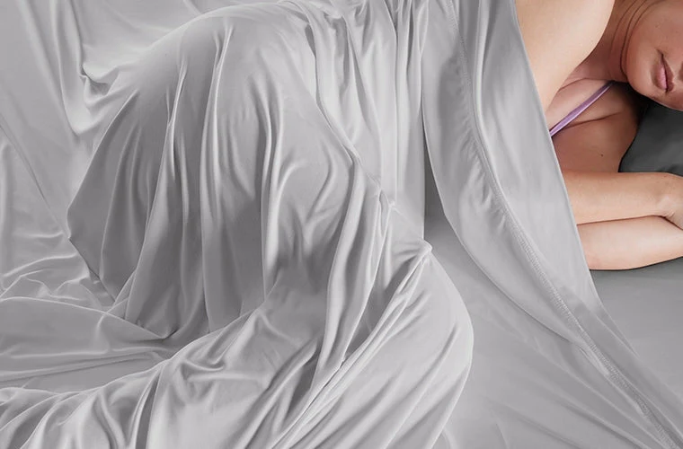 BedGear Dri-Tec Sheet Set, Light Grey, Split Head Cal King - Image 5