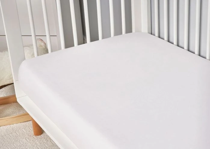 BedGear Hyper-Linen Crib Sheet, Bright White - Image 2