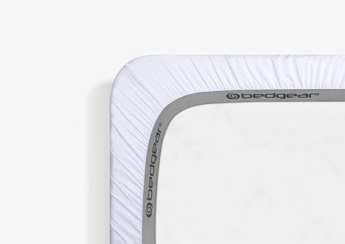 BedGear Hyper-Linen Crib Sheet, Bright White - Image 3