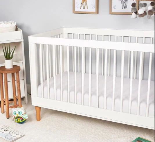 BedGear Hyper-Linen Crib Sheet, Bright White - Image 6