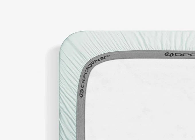 BedGear Hyper-Linen Crib Sheet, Light Green - Image 5