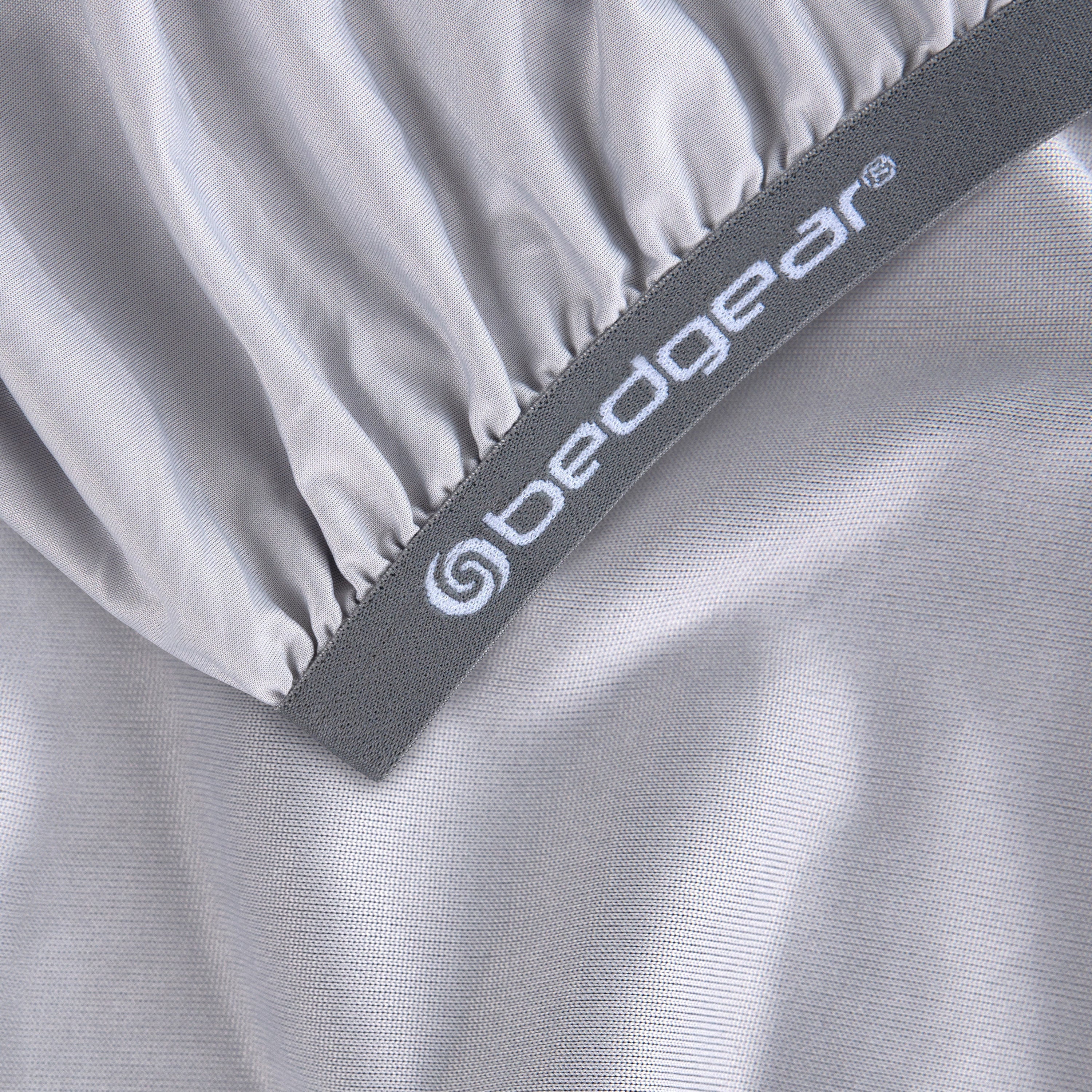 BedGear Hyper-Linen Crib Sheet, Light Grey - Image 3