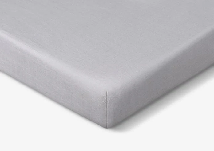 BedGear Hyper-Linen Crib Sheet, Light Grey - Image 4