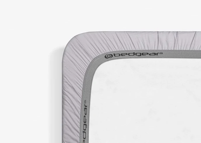 BedGear Hyper-Linen Crib Sheet, Light Grey - Image 5