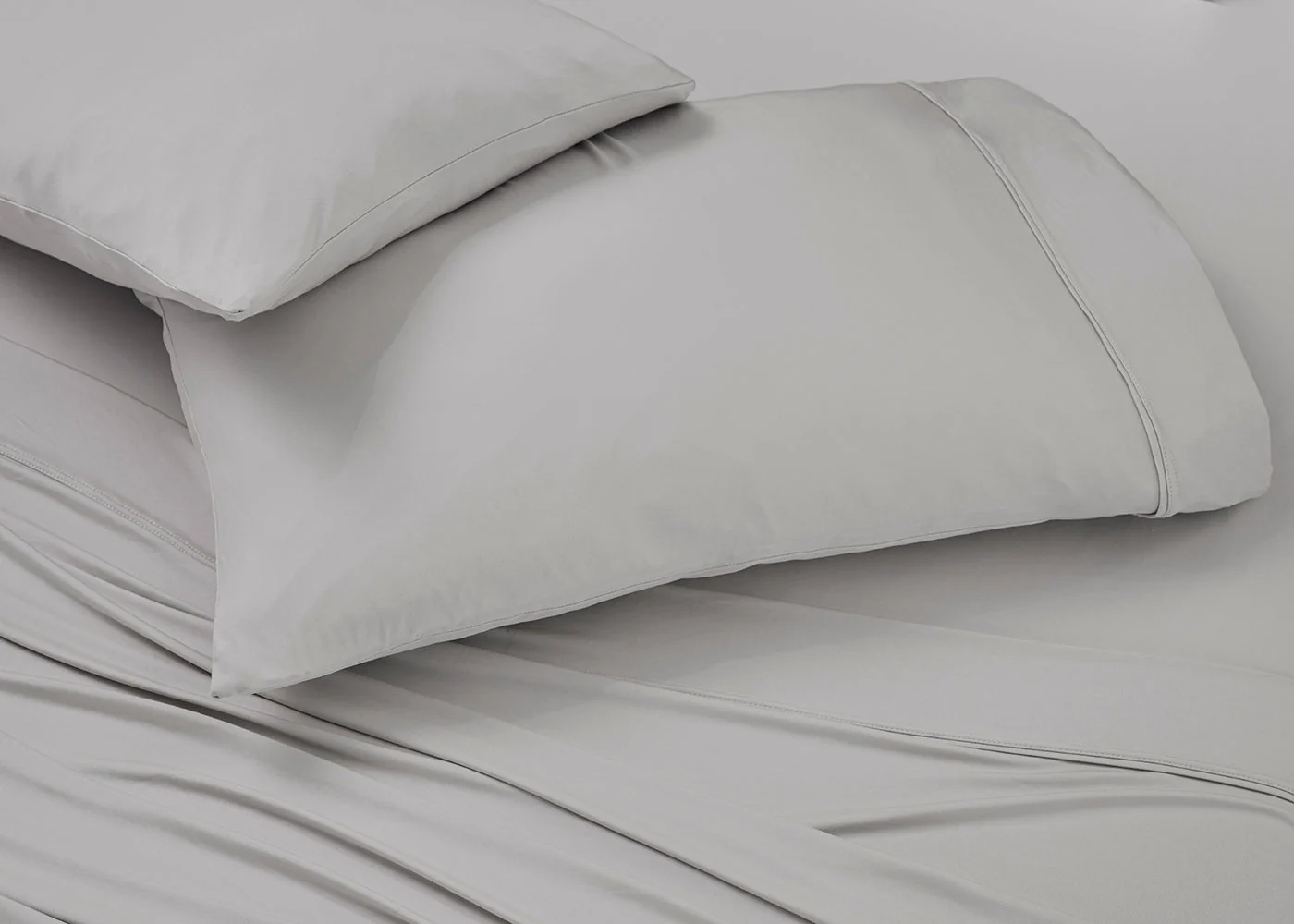 BedGear Ver-Tex Pillowcase 2pc Set, Light Grey, Queen - Image 5