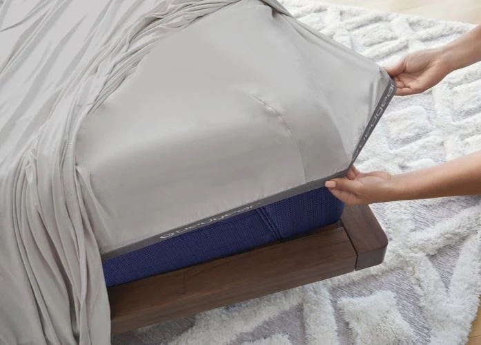 BedGear Vertex Sheet Set, Light Grey, Split King / Split Cal King - Image 5