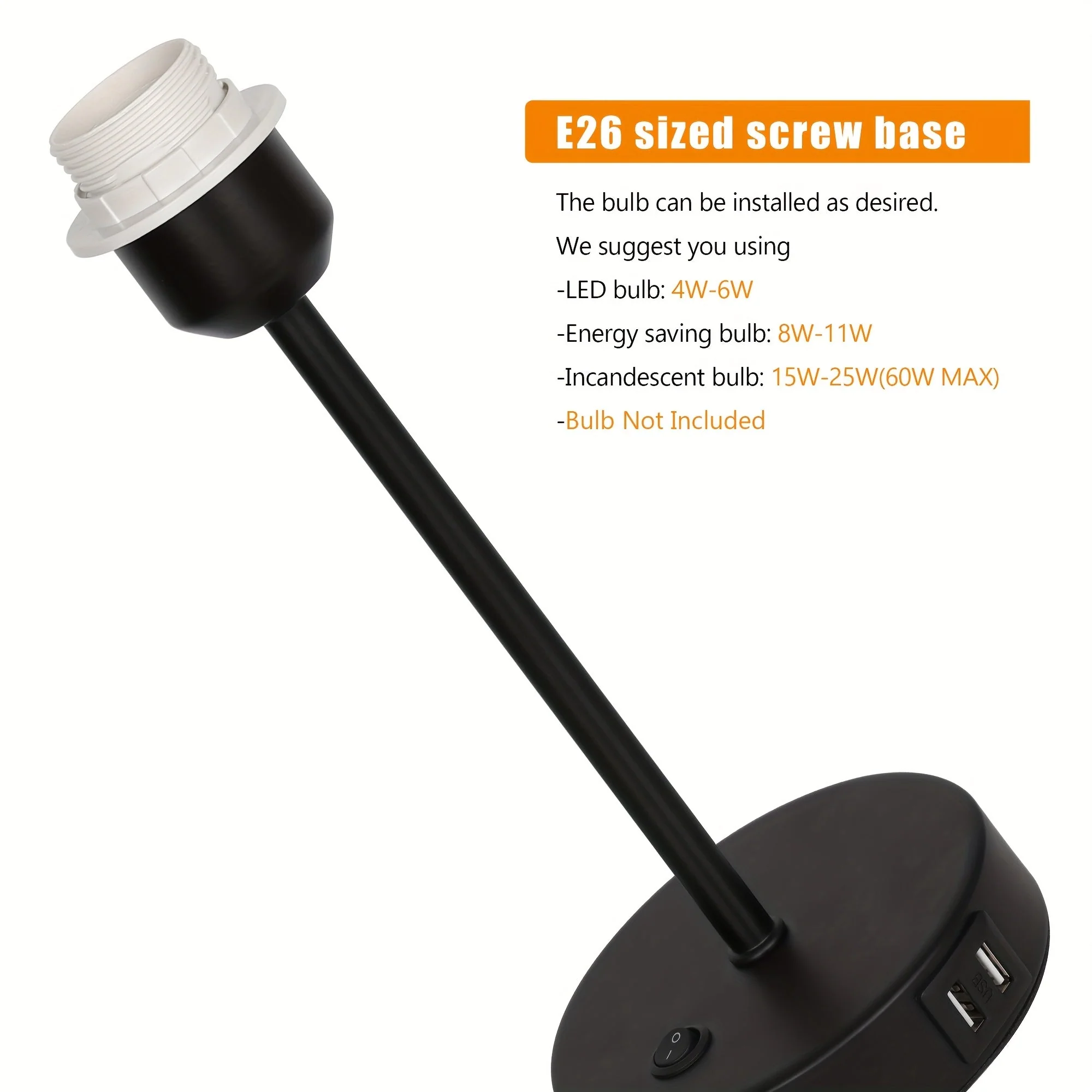 Bedside Table Lamps Set of 2 with USB Ports for Bedroom Nightstand Lighting - Image 5