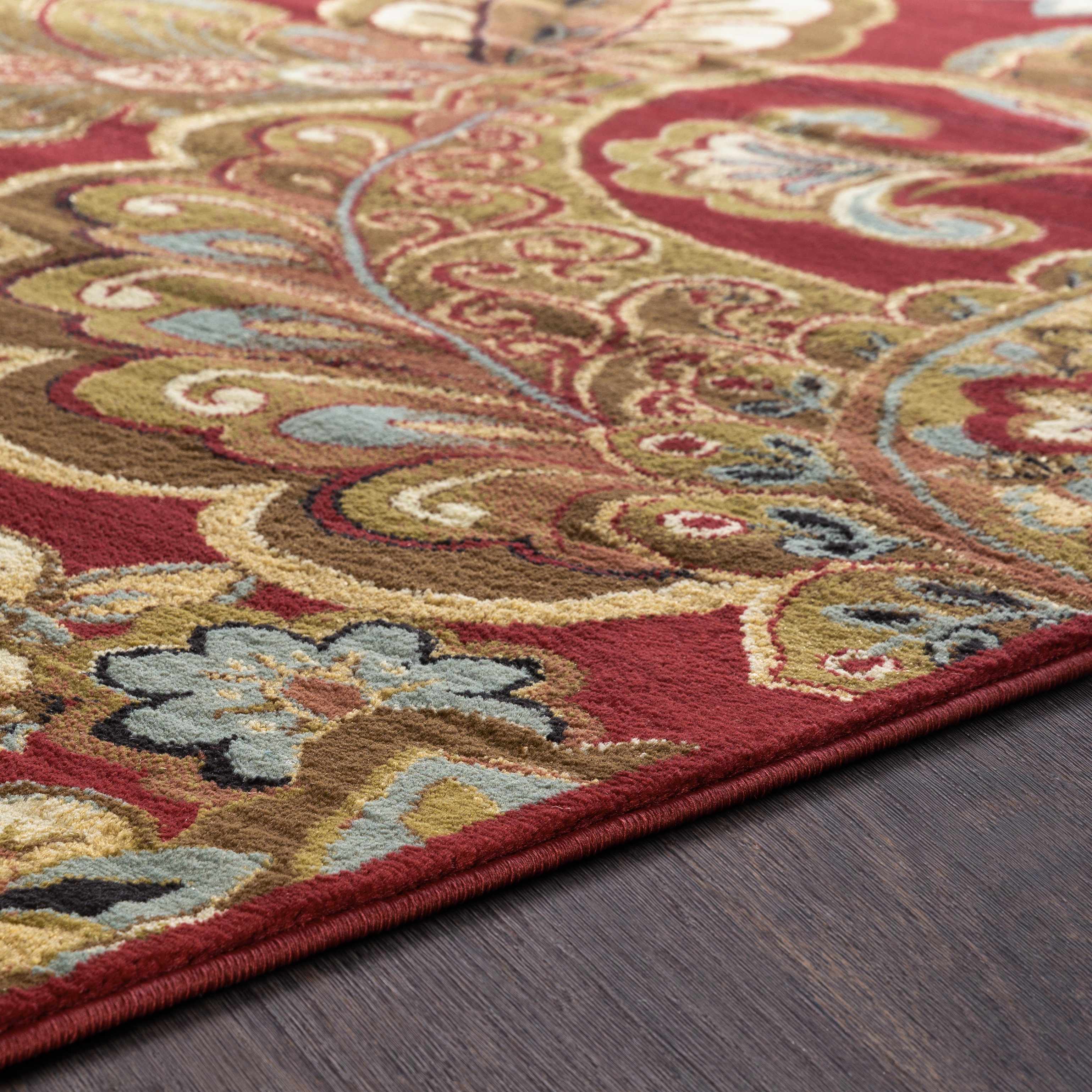 Beedeville Red Floral Rug - Image 3