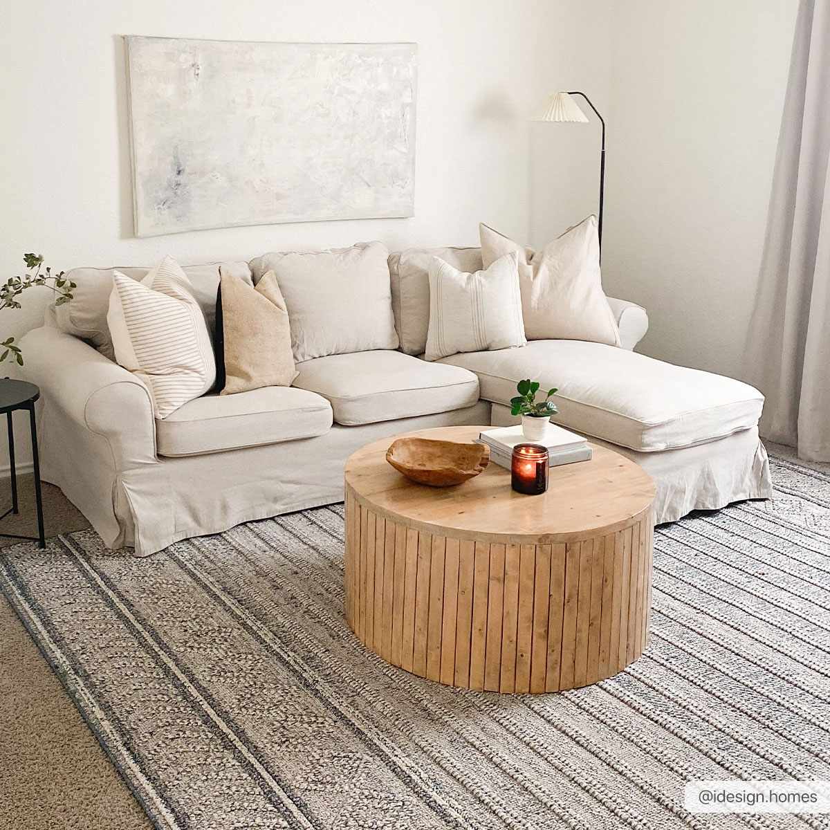 Beige Blue Dekel Area Rug - Clearance - Image 2
