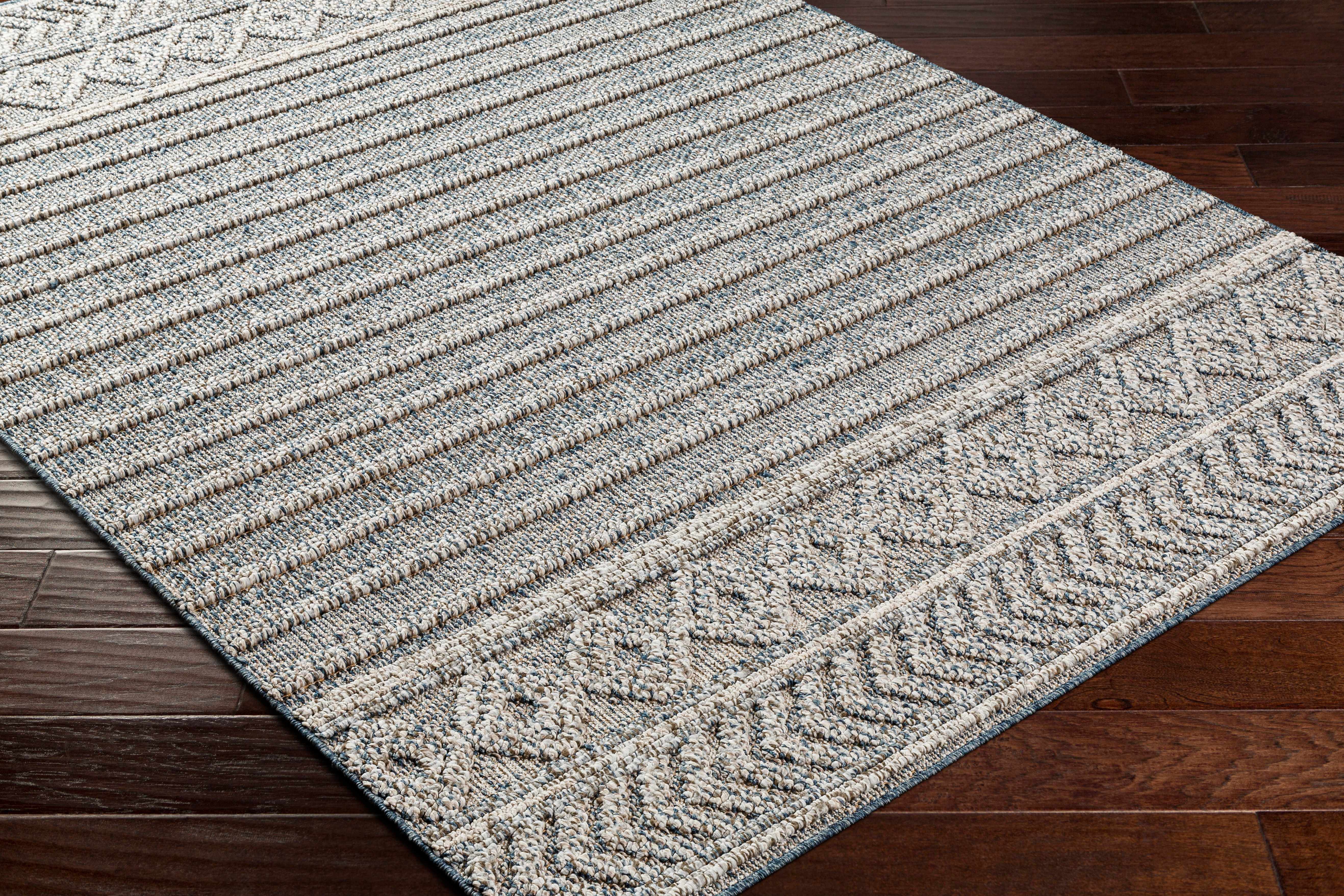 Beige Blue Dekel Area Rug - Clearance - Image 9