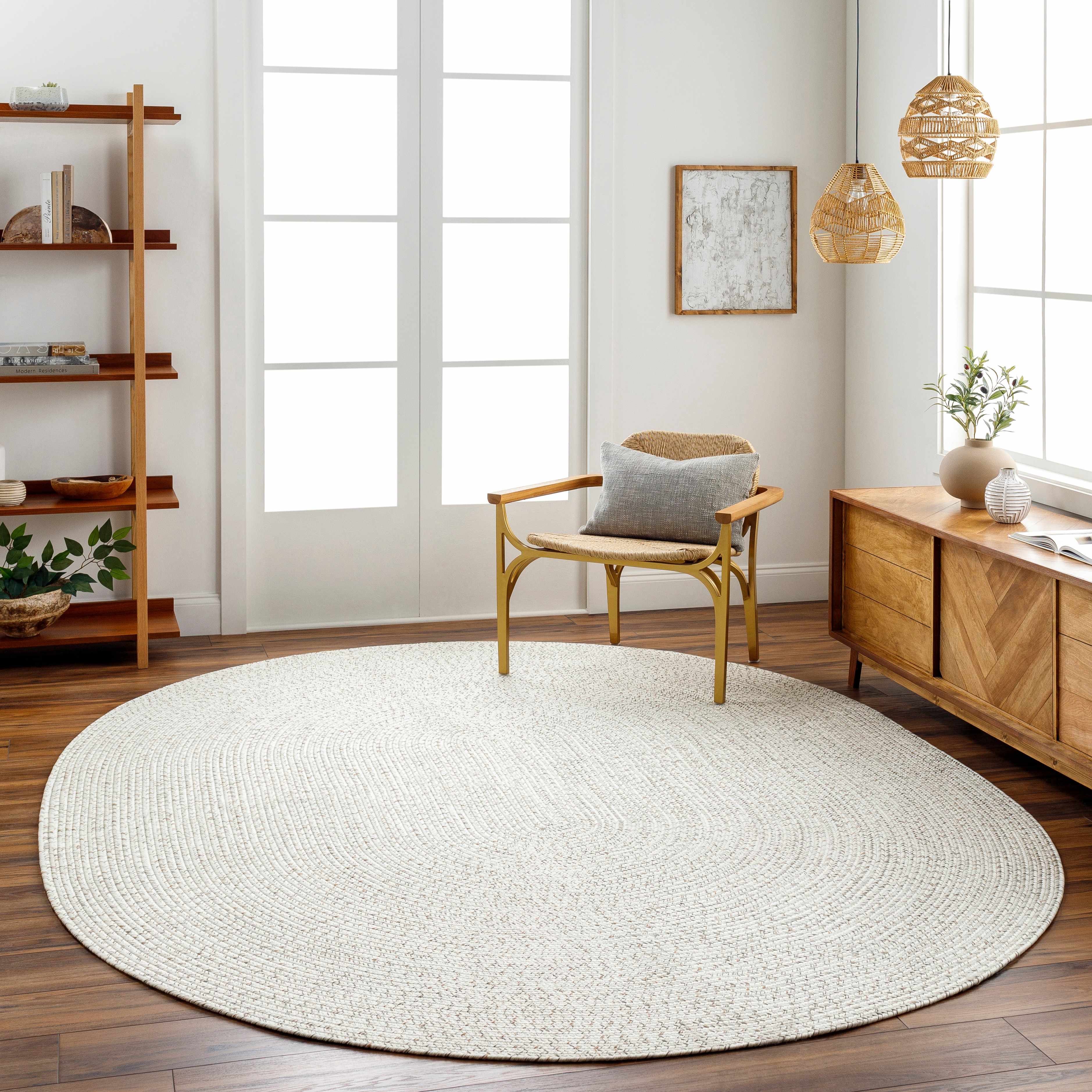 Beige Braided Faux Jute Rug - Image 17