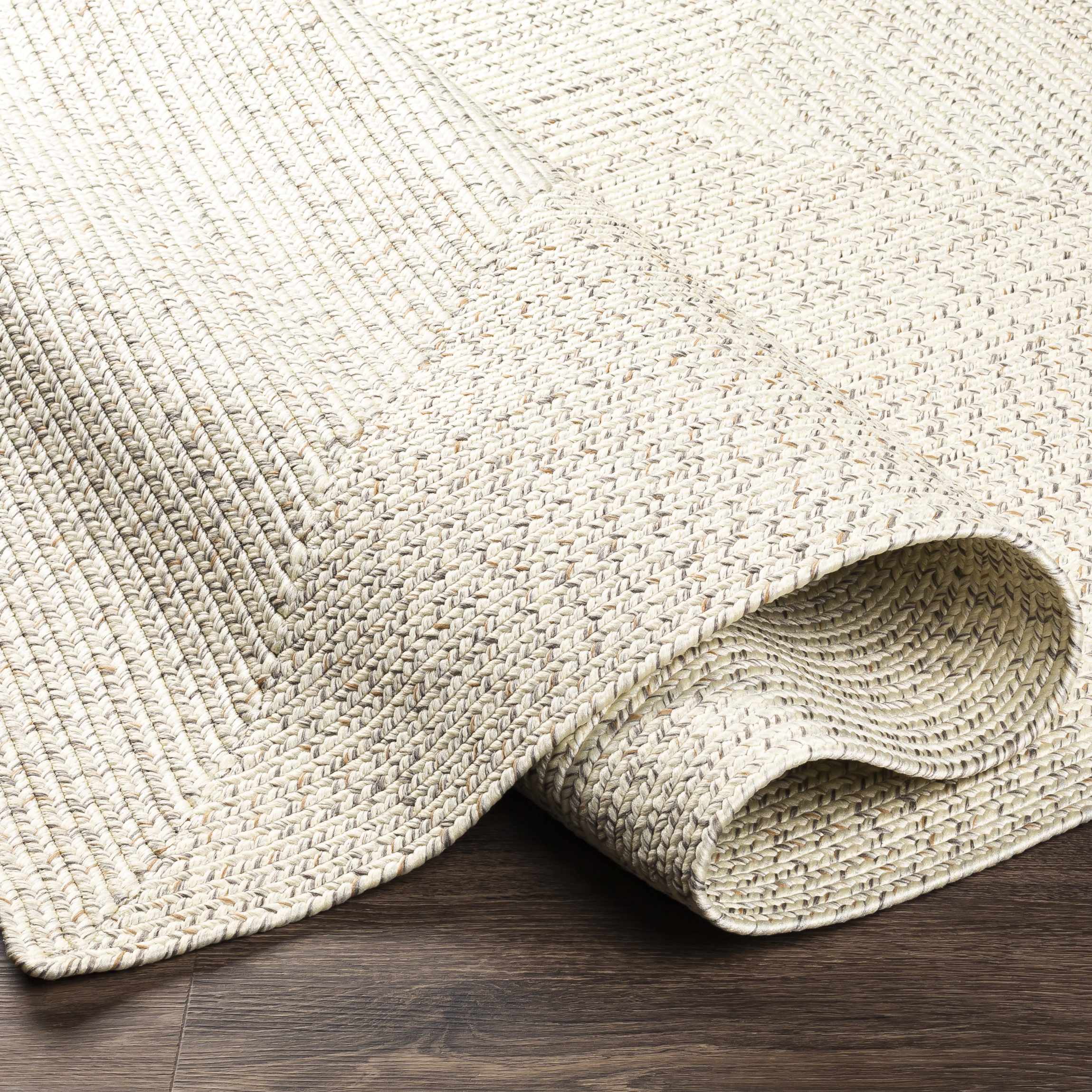 Beige Braided Faux Jute Rug - Image 5