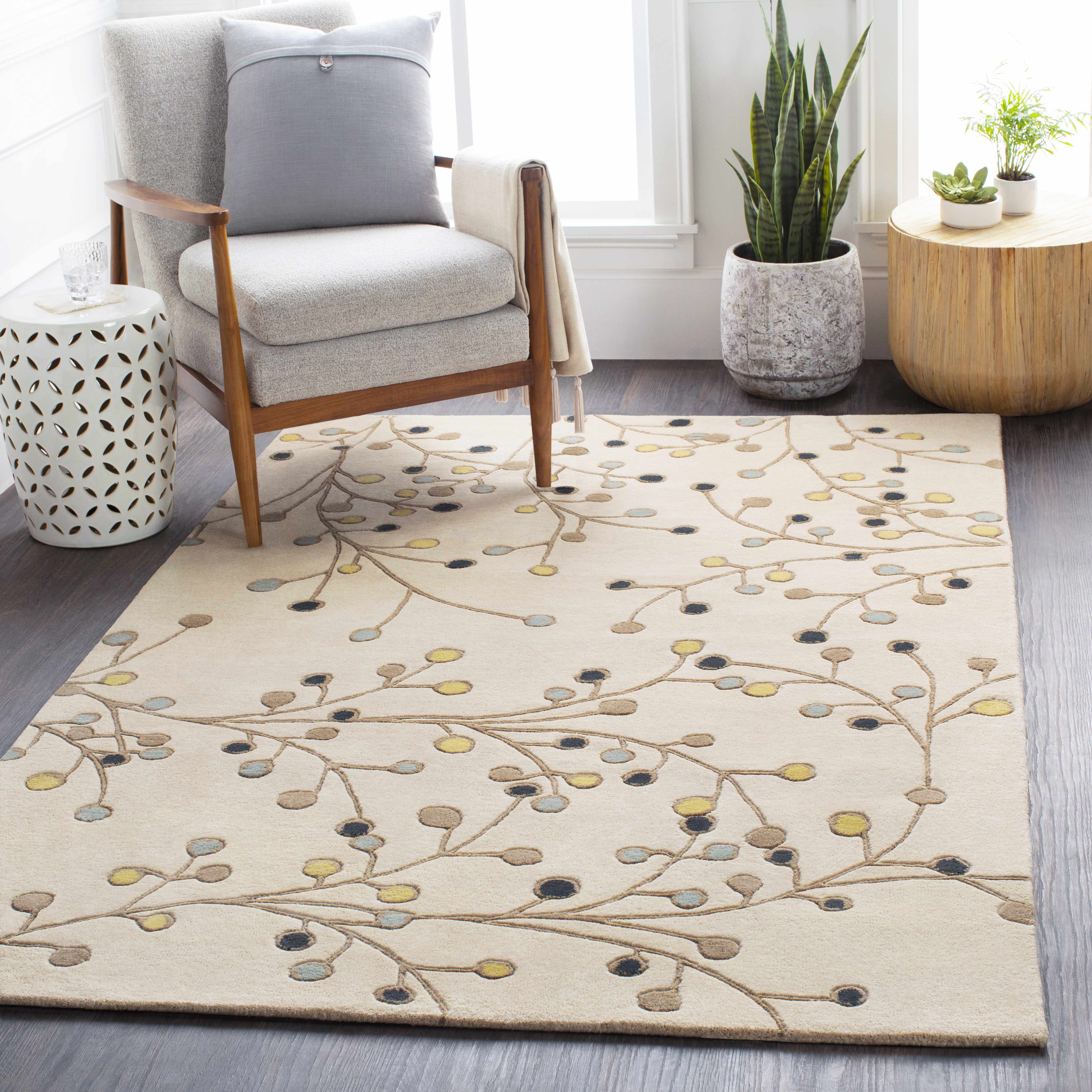 Beige Elsu Wool Rug - Image 2