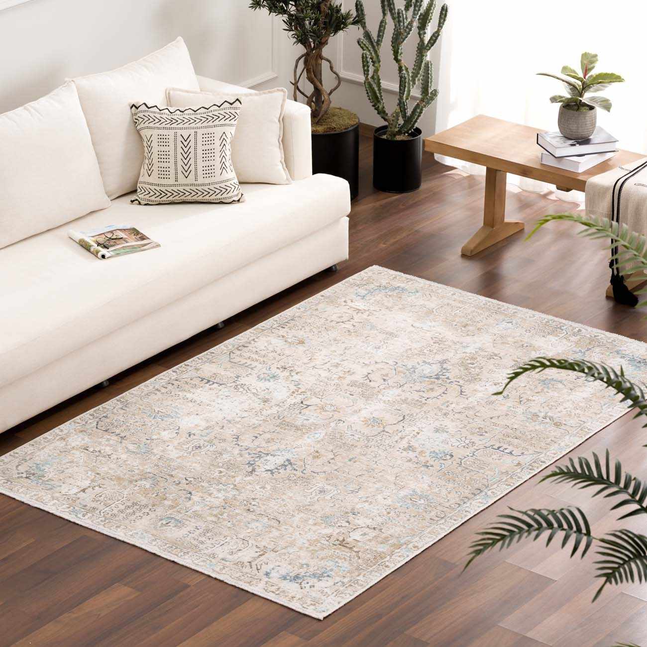 Beige Holi-4600 Washable Area Rug - Clearance - Image 2