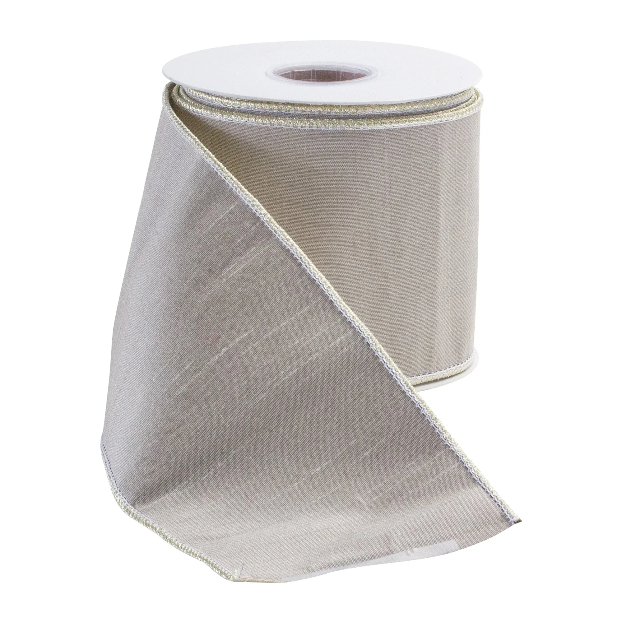 Beige Holiday Ribbon 4" x 10 yds. - Image 2