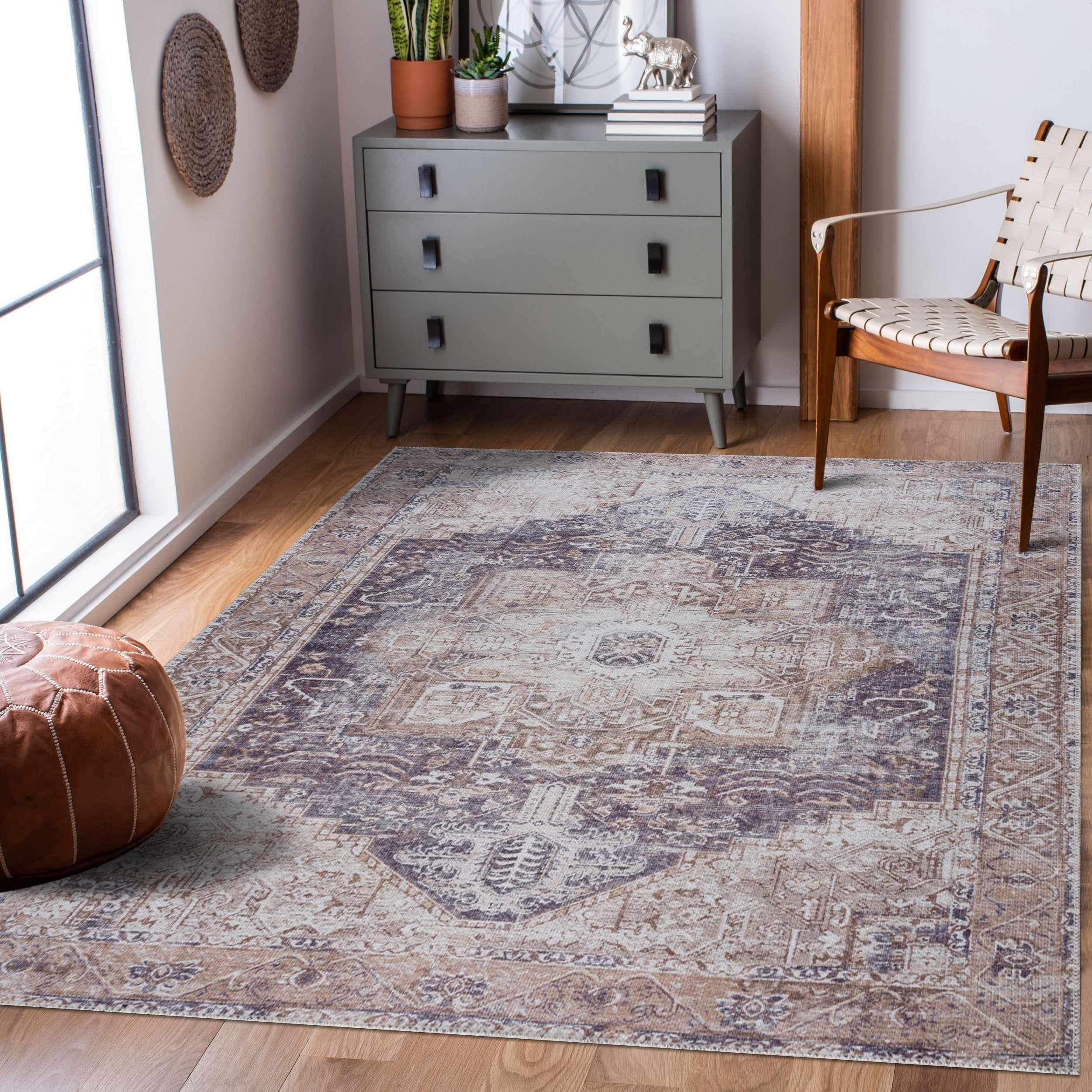 Beige Rosman Washable Area Rug - Promo - Image 2