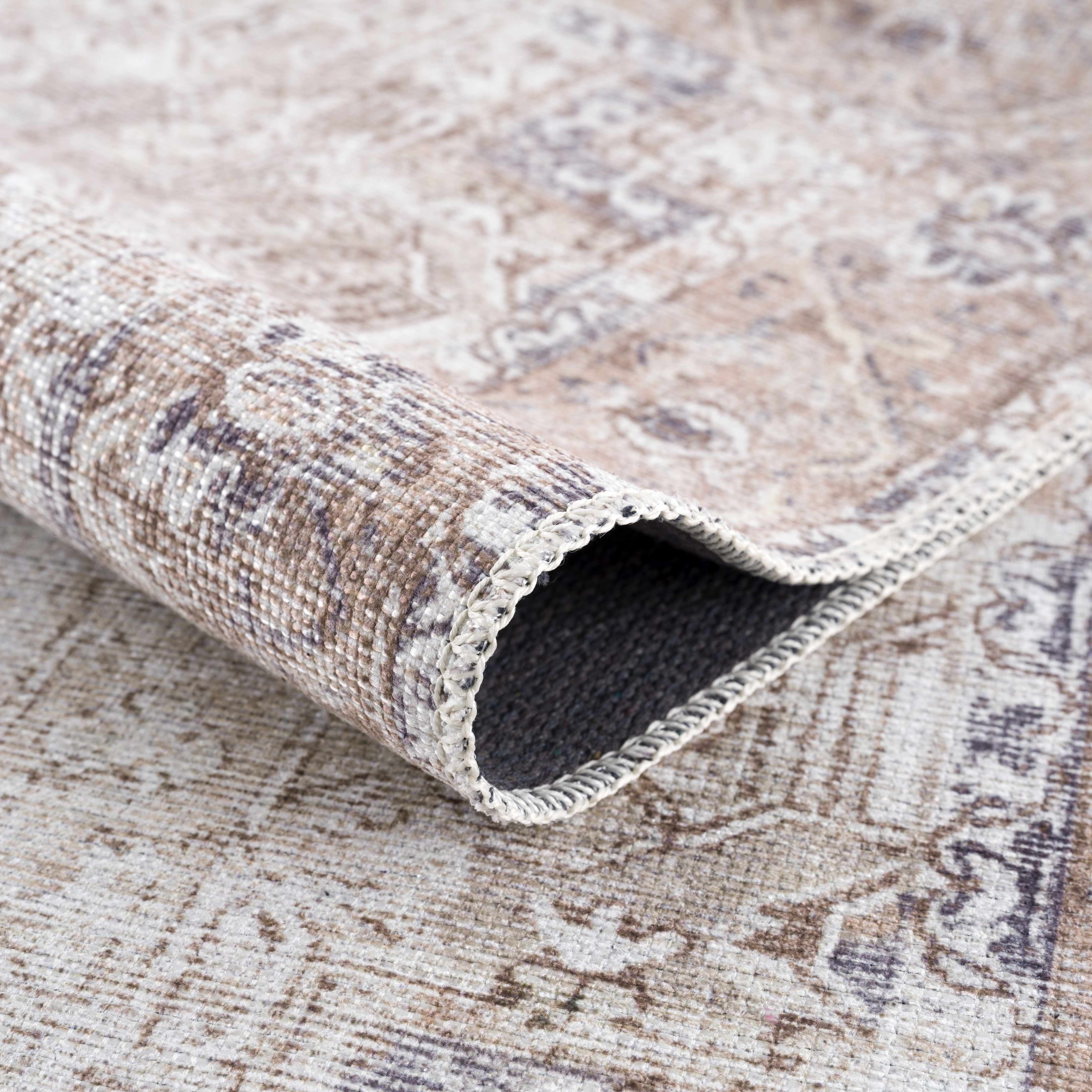 Beige Rosman Washable Area Rug - Promo - Image 7