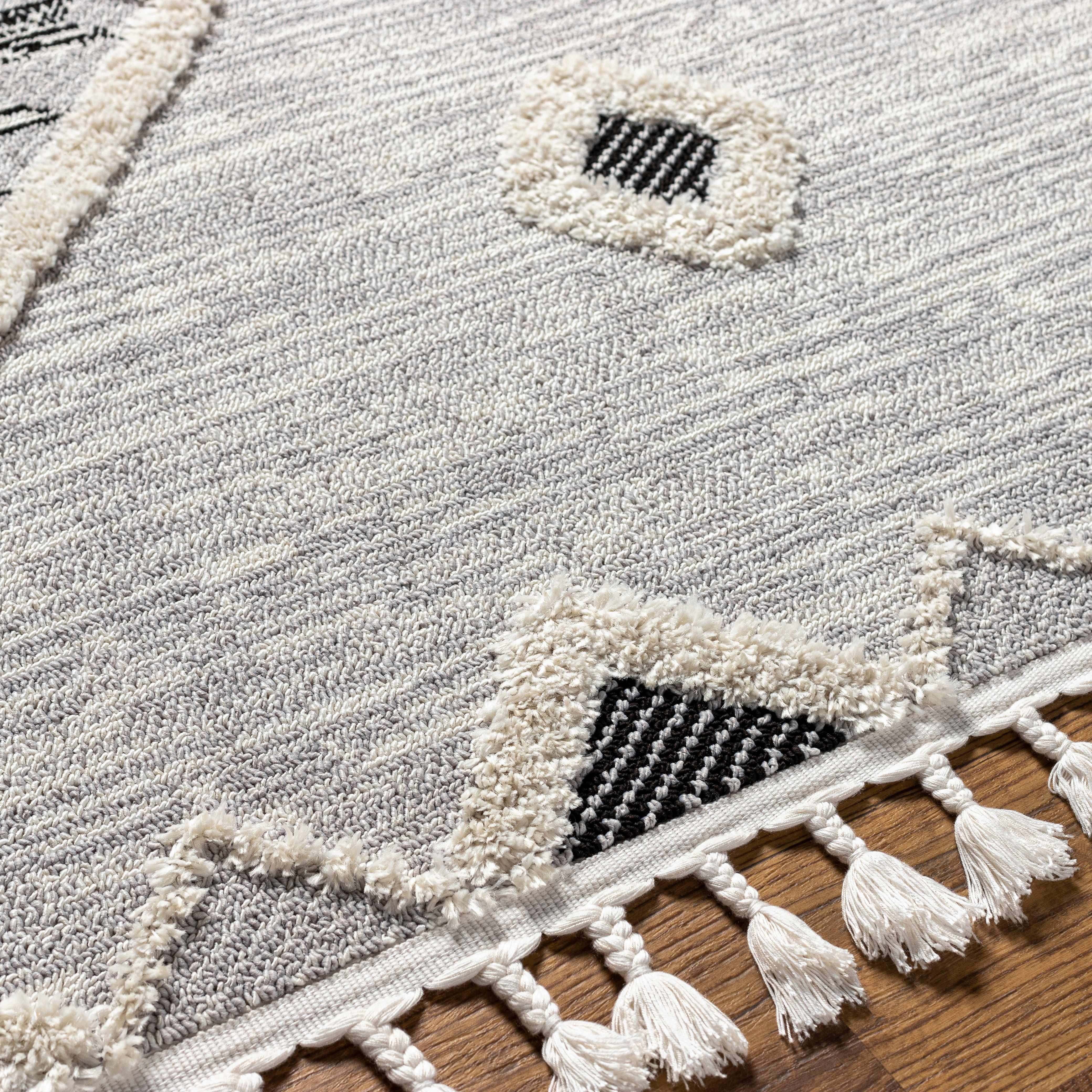Belance High/Low Pile Rug with Tassels - Clearance - Image 6