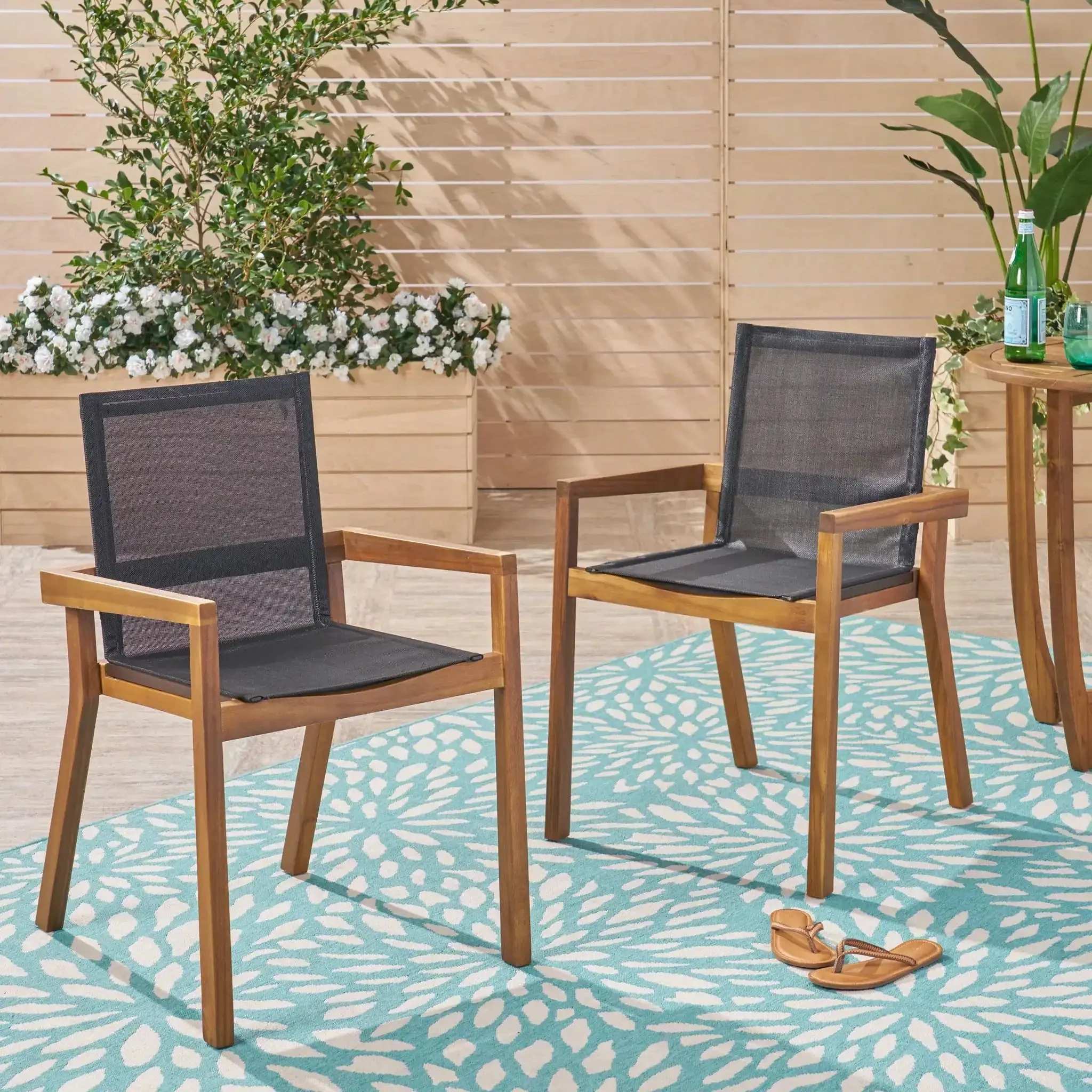 Belfast - Dining Chair With Acacia Wood Frame And Seating (Set of 2) - Image 12