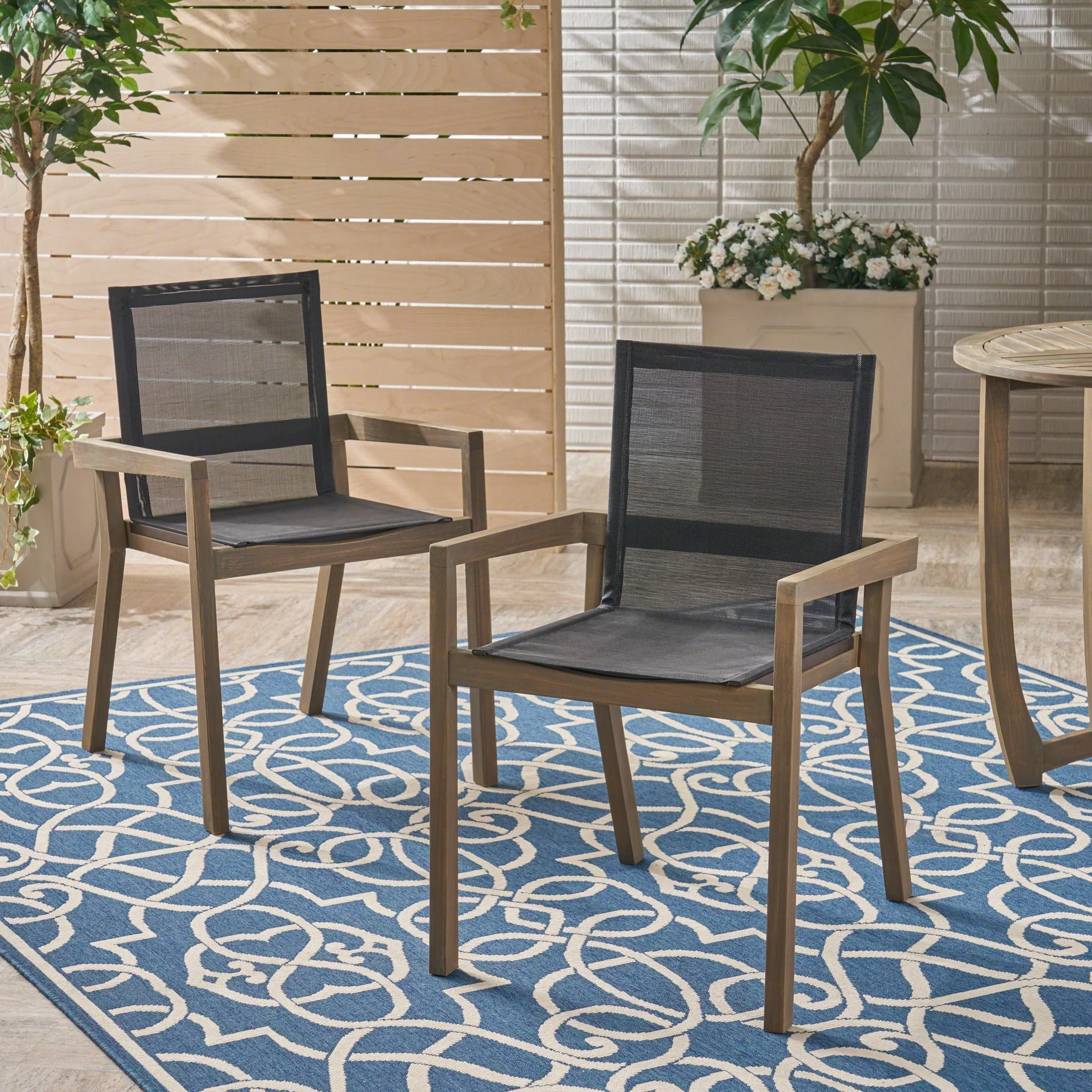 Belfast - Dining Chair With Acacia Wood Frame And Seating (Set of 2) - Image 4