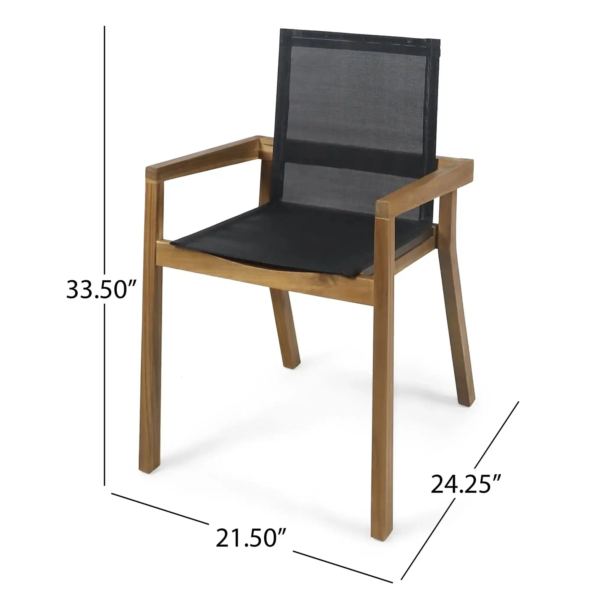 Belfast - Dining Chair With Acacia Wood Frame And Seating (Set of 2) - Image 7