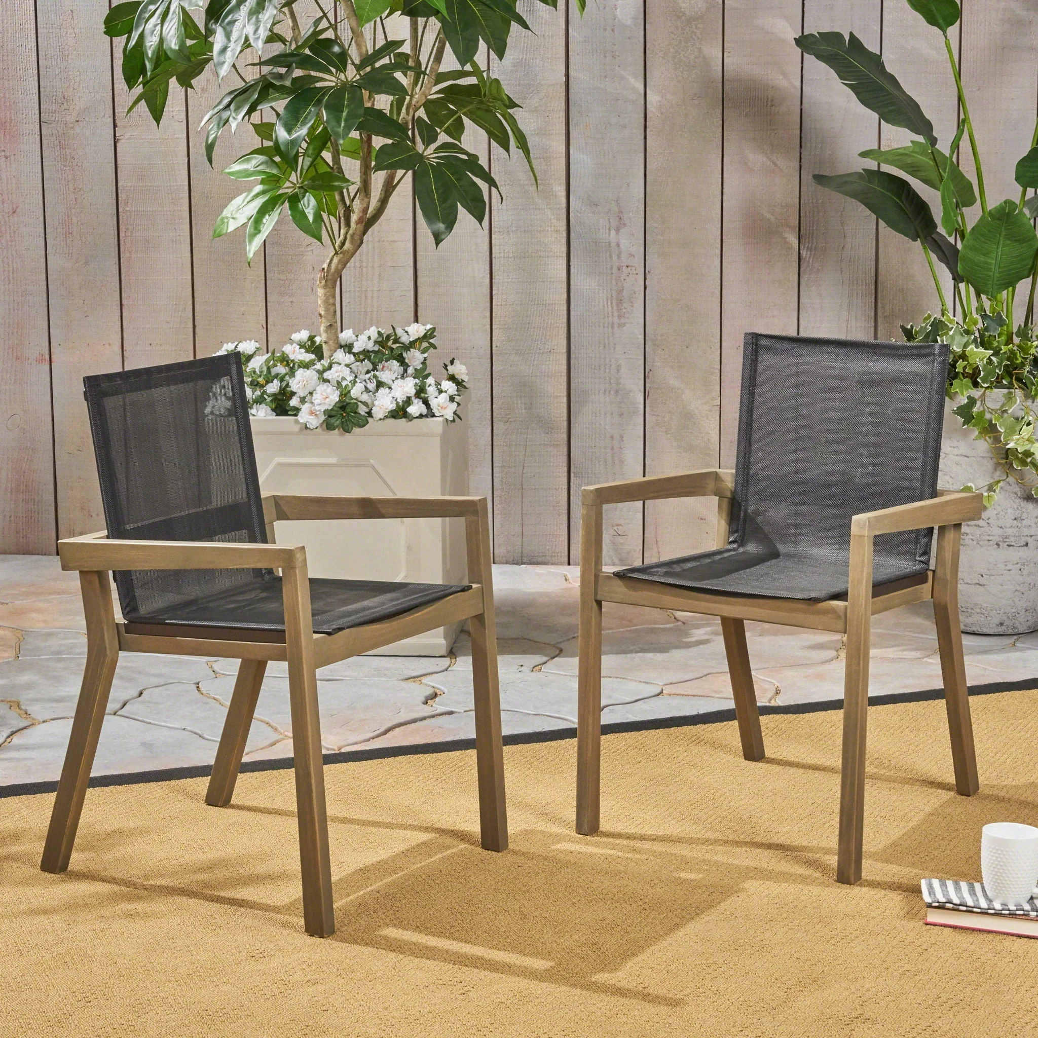 Belfast - Dining Chair With Acacia Wood Frame And Seating (Set of 2) - Image 8