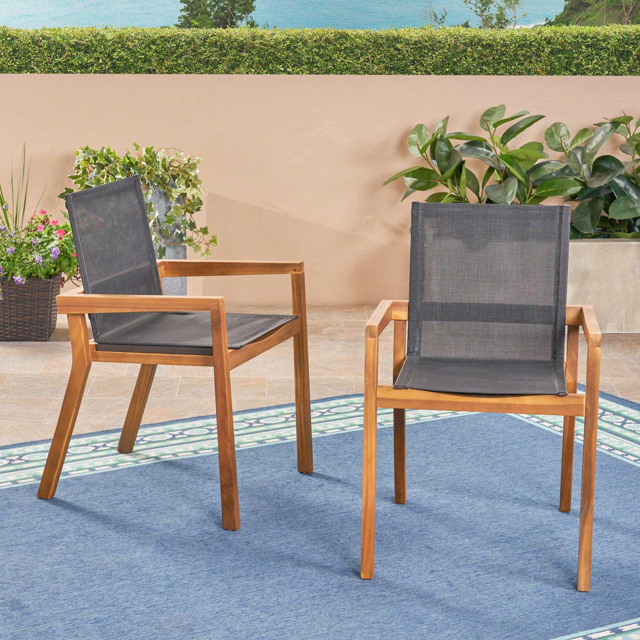Belfast - Dining Chair With Acacia Wood Frame And Seating (Set of 2) - Image 9