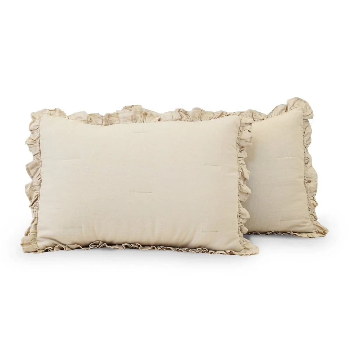 Belgian Flax Linen Rich Cotton Blend Bedspread 3 Piece Set - Image 17
