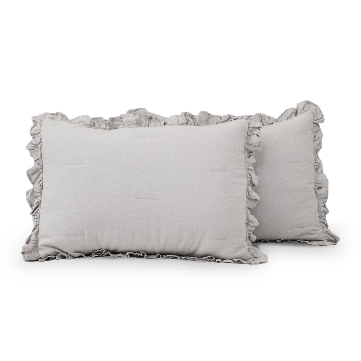 Belgian Flax Linen Rich Cotton Blend Bedspread 3 Piece Set - Image 23