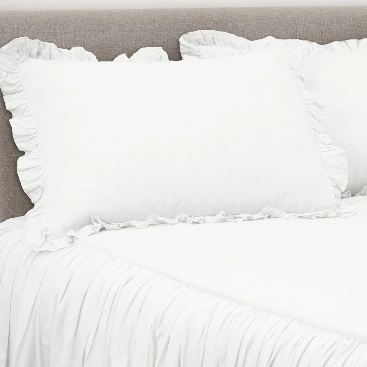 Belgian Flax Linen Rich Cotton Blend Bedspread 3 Piece Set - Image 4