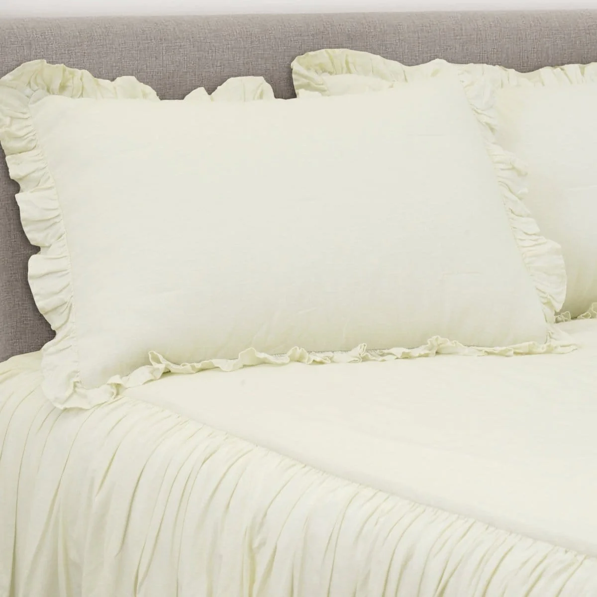 Belgian Flax Linen Rich Cotton Blend Bedspread 3 Piece Set - Image 9