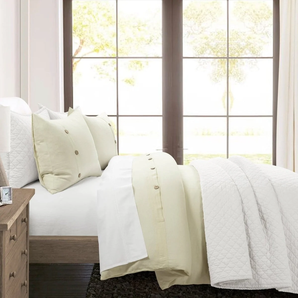 Belgian Flax Linen Rich Cotton Blend Duvet Cover 3 Piece Set - Image 16