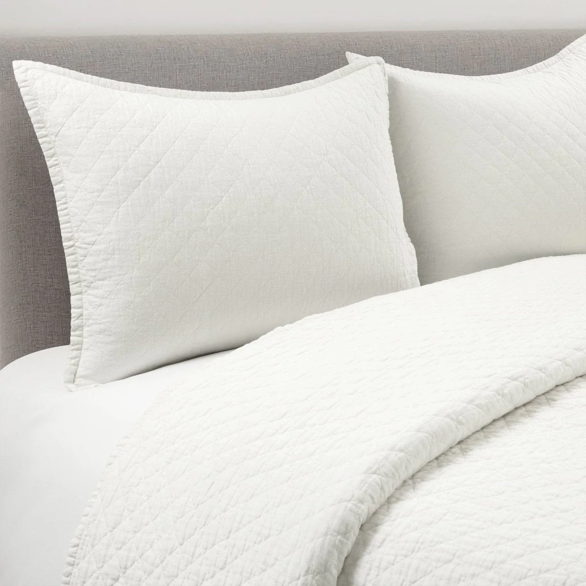 Belgian Flax Linen Rich Cotton Blend Quilt 3 Piece Set - Image 12