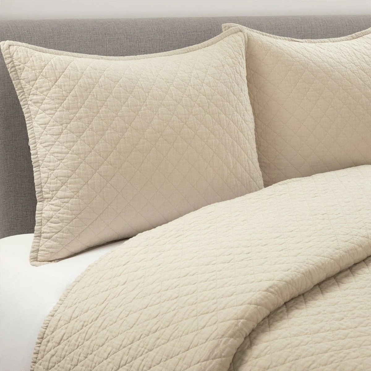 Belgian Flax Linen Rich Cotton Blend Quilt 3 Piece Set - Image 15