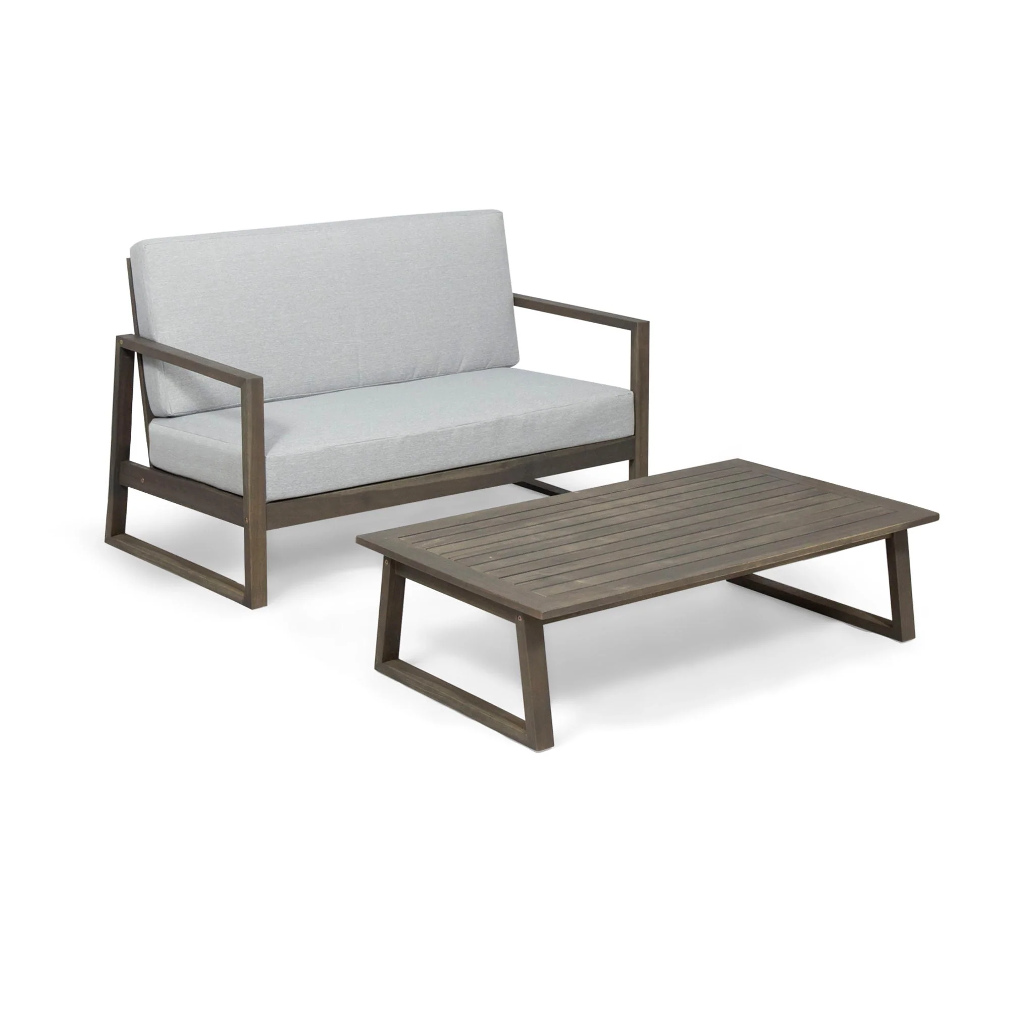 Belgian Loveseat & Coffee Table Set With Water Resistant Cushions - Image 2
