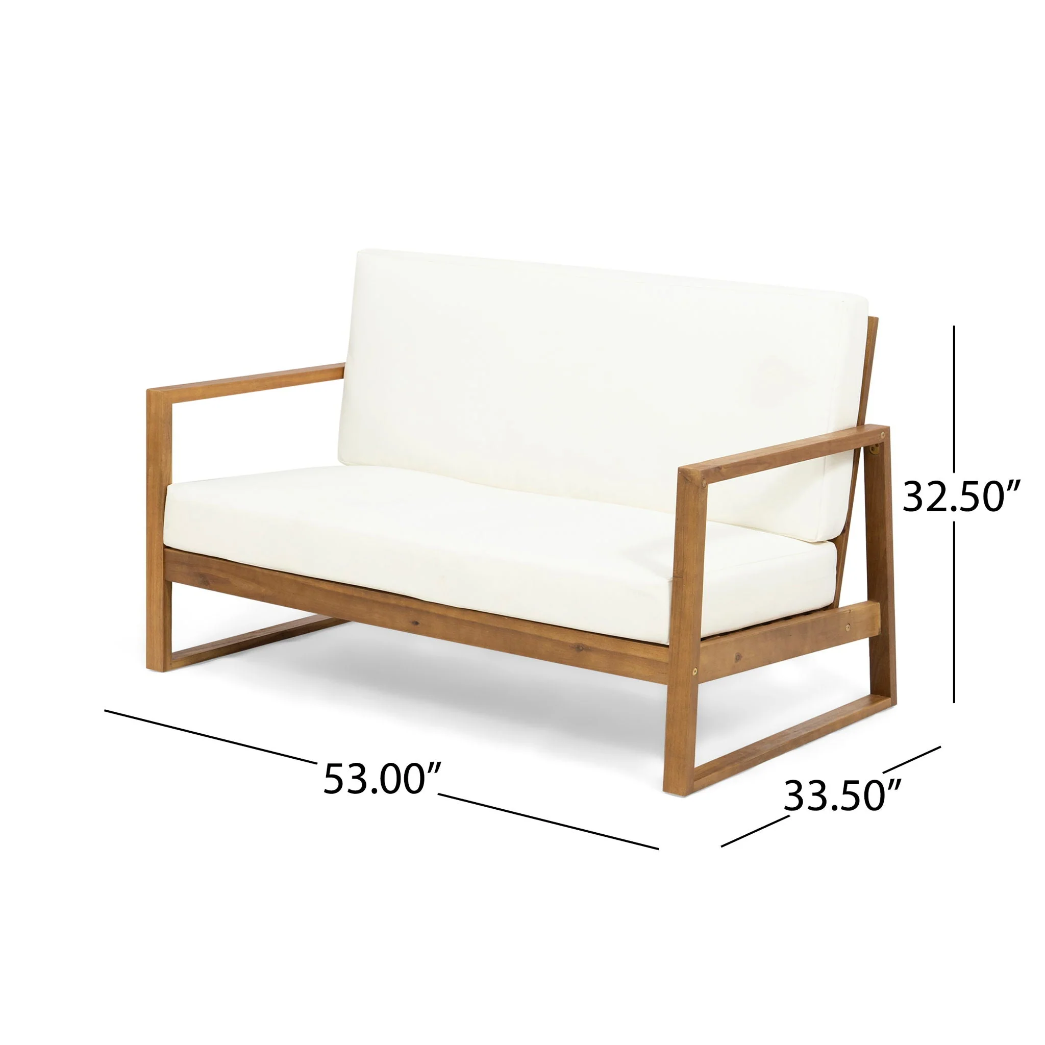 Belgian Loveseat & Coffee Table Set With Water Resistant Cushions - Image 3