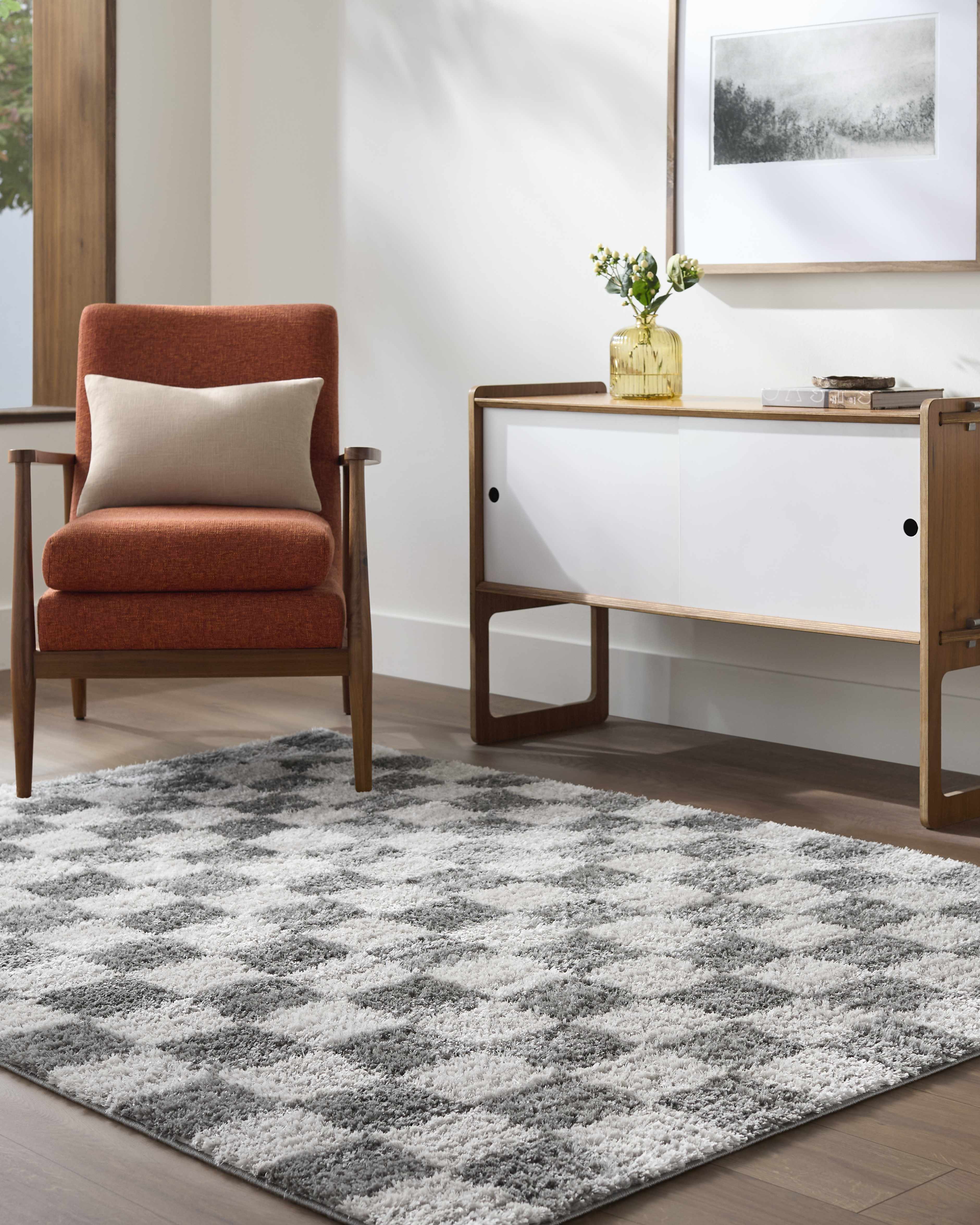 Belita Charcoal Luxe Shag Area Rug - Image 2
