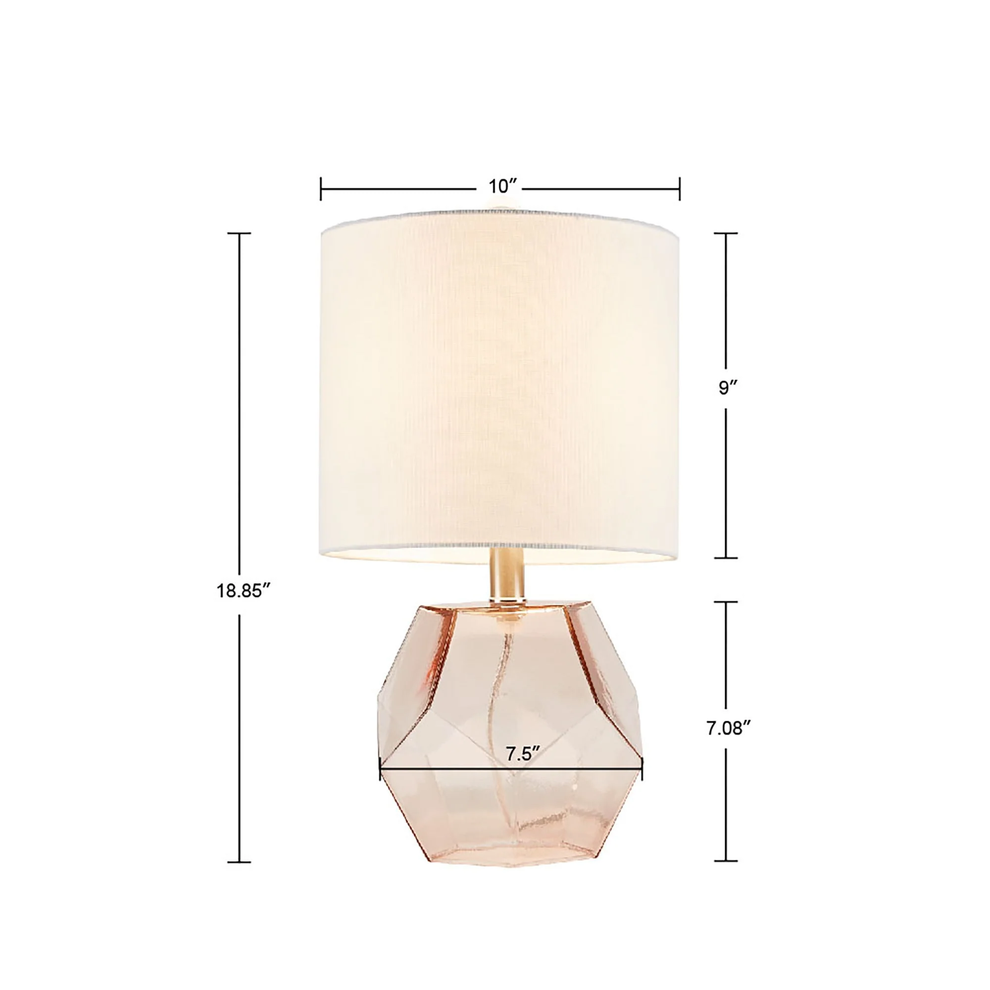 Bella Geometric Glass Table Lamp - Image 3