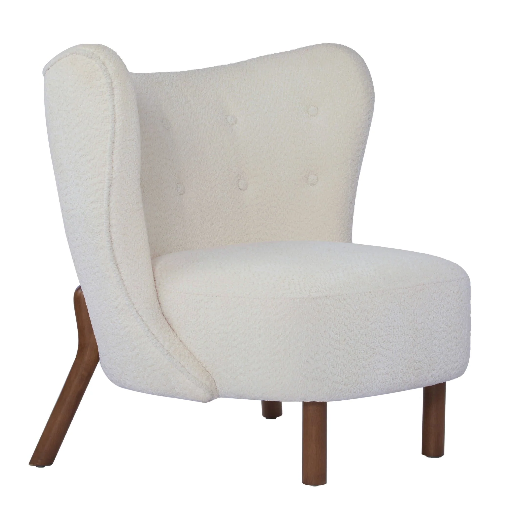 Bella Modern Upholstered Armless Accent Chair - Image 2
