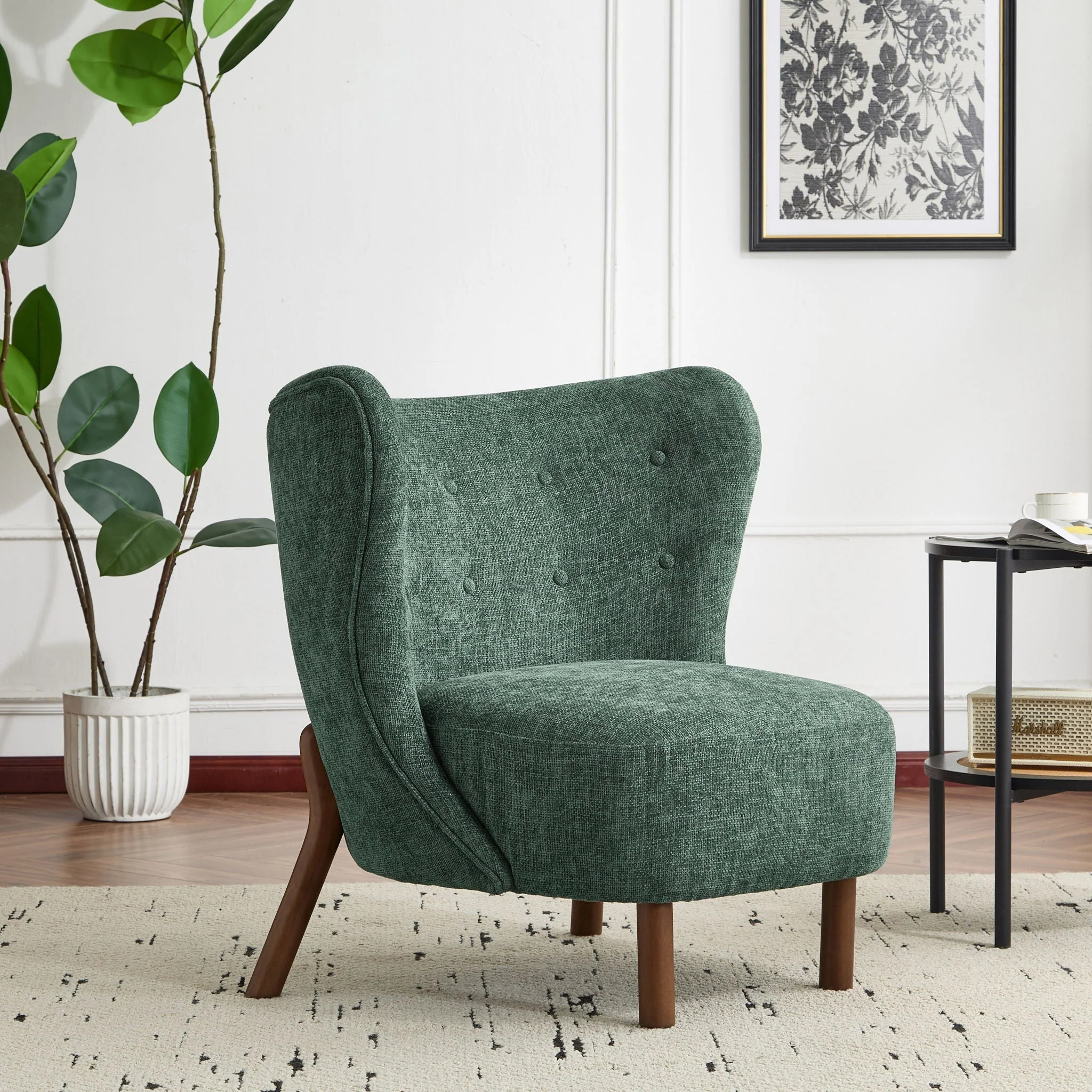 Bella Modern Upholstered Armless Accent Chair - Image 6