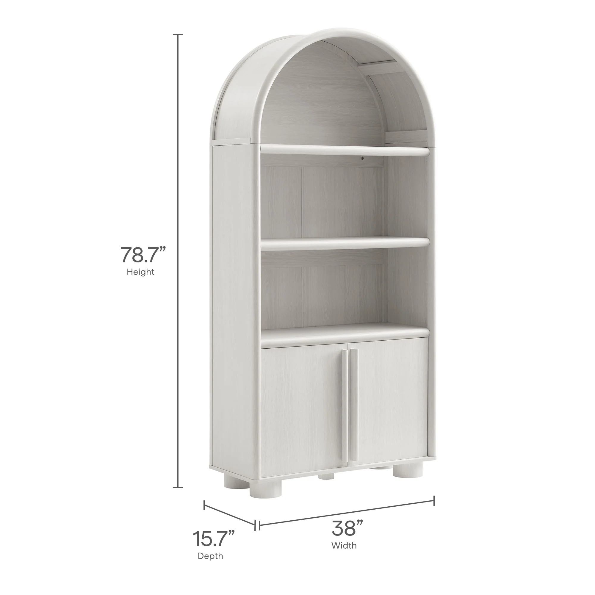 Bellamy Tall Arched Display Cabinet Bookcase by Modway - Image 3