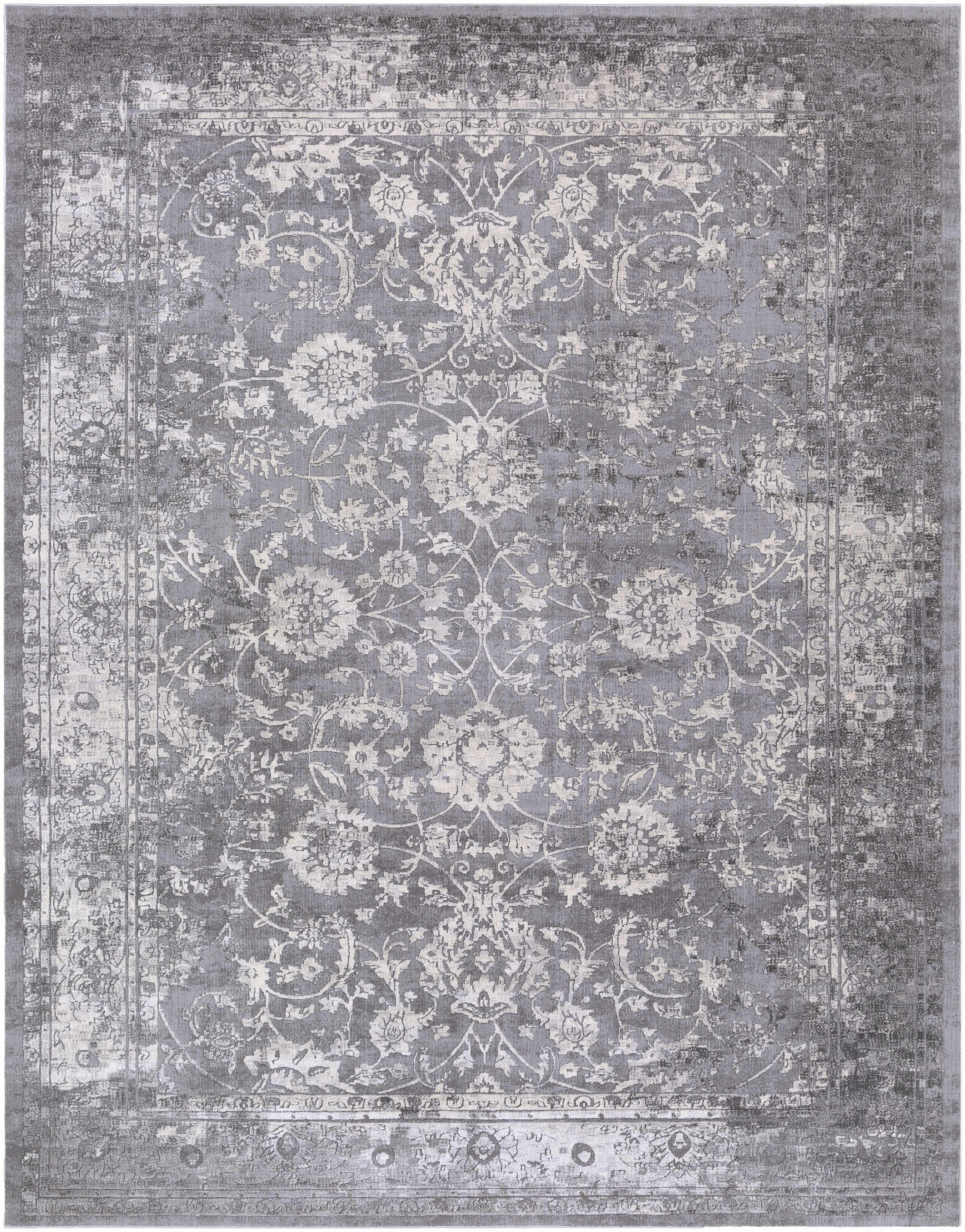 Benavides Gray Updated Traditional Tibetan Rug - Image 10
