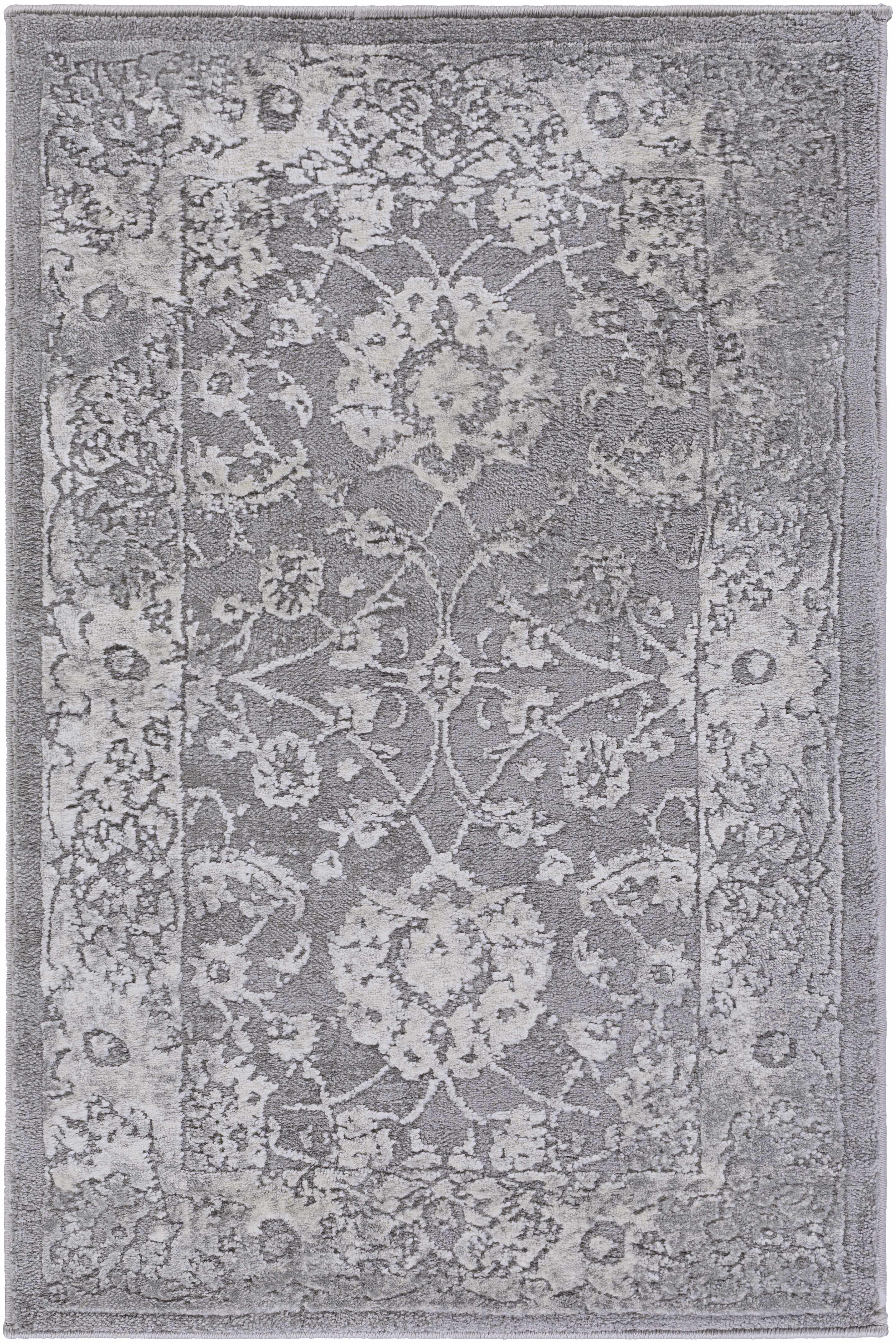 Benavides Gray Updated Traditional Tibetan Rug - Image 11
