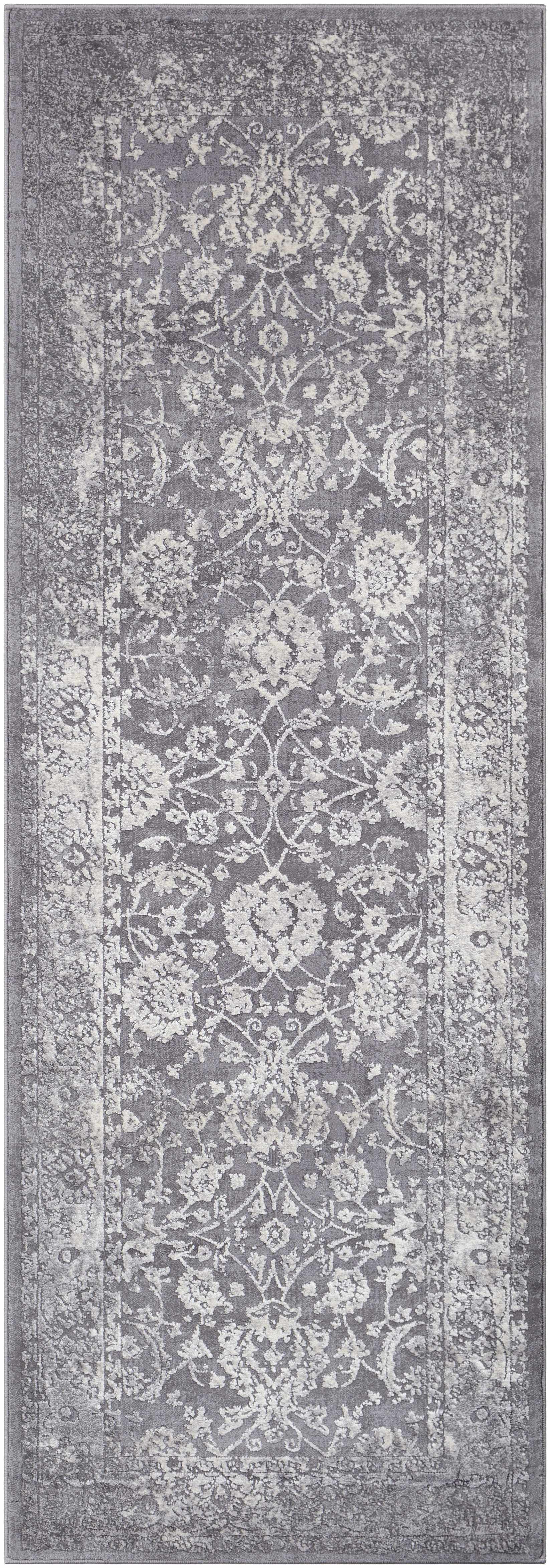 Benavides Gray Updated Traditional Tibetan Rug - Image 13