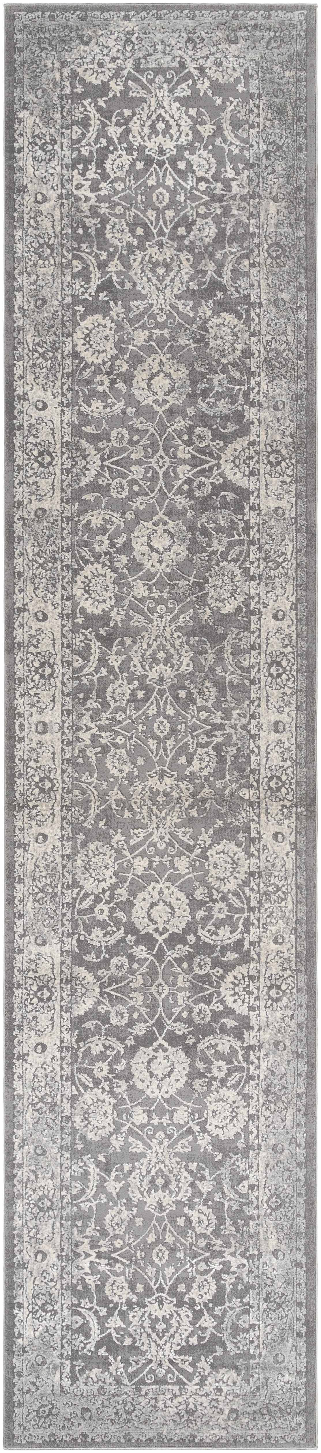Benavides Gray Updated Traditional Tibetan Rug - Image 16