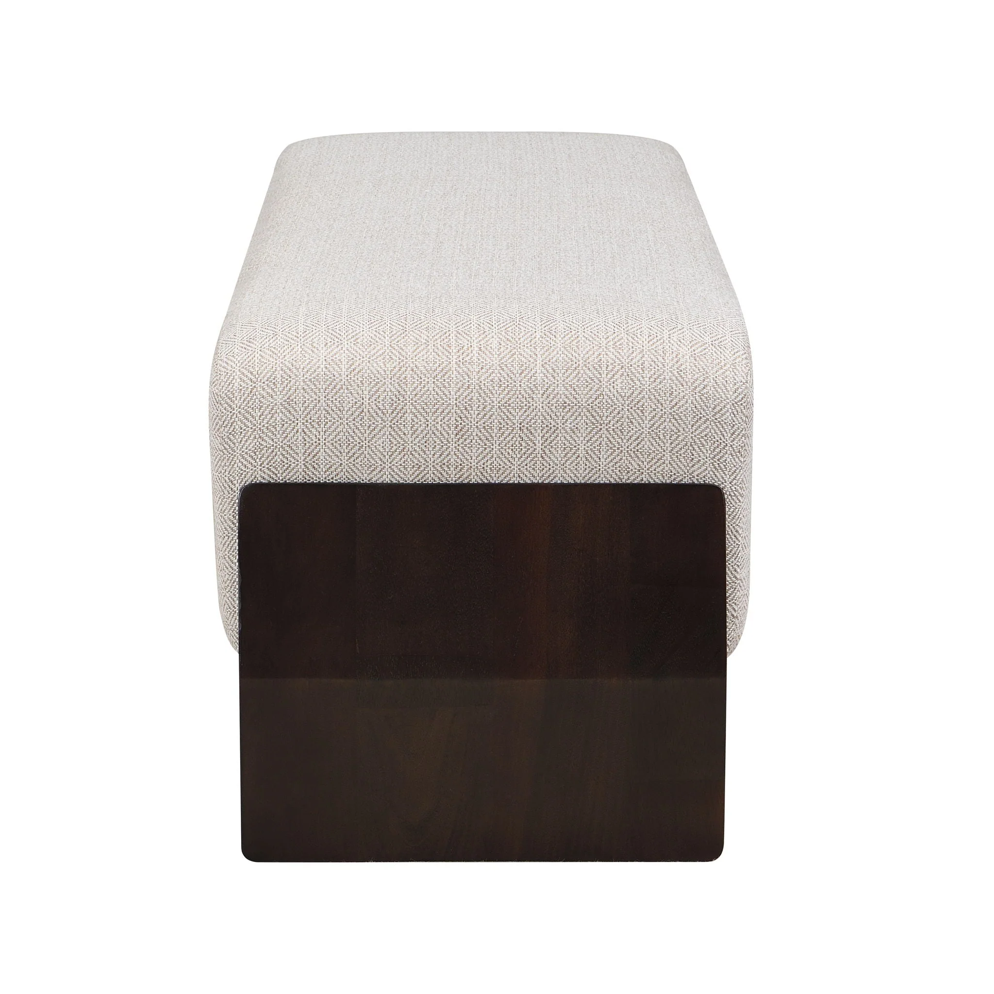 Bench With Thick Soft Cushions for 3 People - Brown / Beige - Image 4