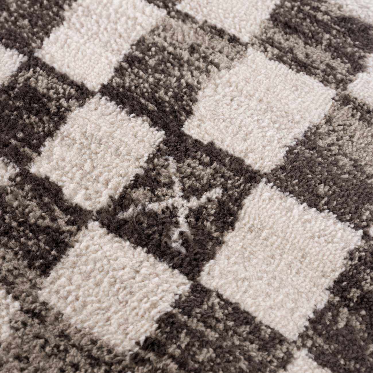 Benjy Cream & Charcoal Checkered Area Rug - Image 10