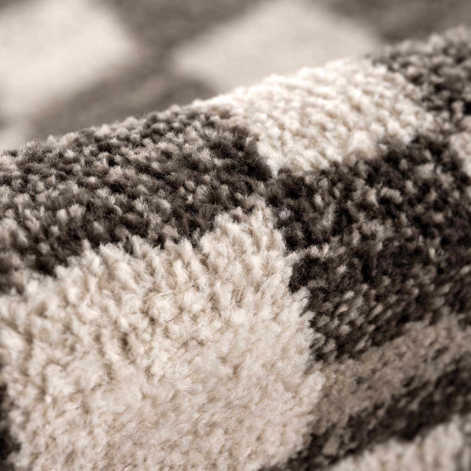 Benjy Cream & Charcoal Checkered Area Rug - Image 12